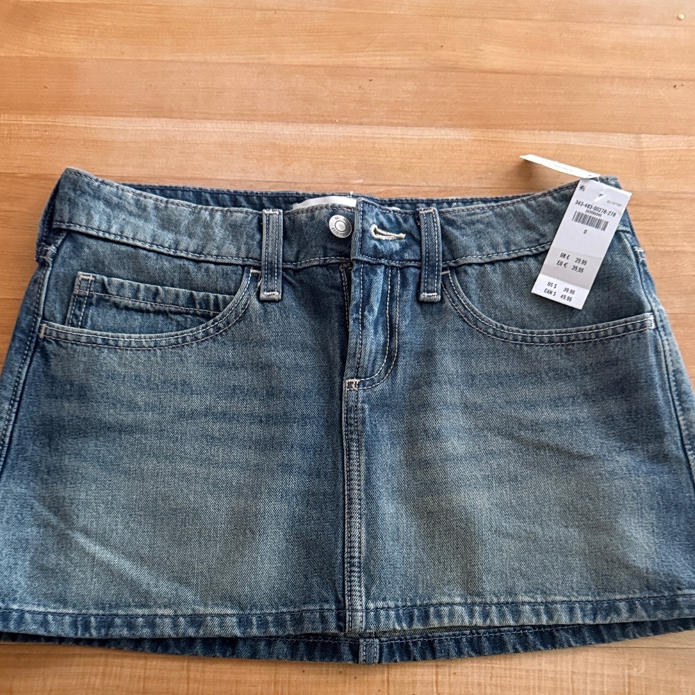 Hollister Blue Denim Mini Skirt